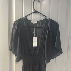 Elegant Vince Camuto Dark Gray Long Sleeve Dress